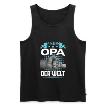 Opa Großvater Enkelkind Geschenk - Männer Premium Bio Tank Top - Schwarz - Vorne - AI Model Male 178 light (178cm)