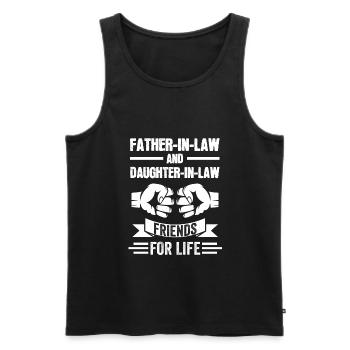 Daughter-in-law & father-in-law gift - Men's Premium Organic Tank Top - black - Front - Michal (187cm)