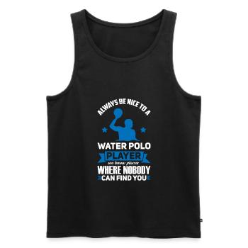 Water Polo Water Sport Water Polo Gift - Men's Premium Organic Tank Top - black - Front - Michal (187cm)
