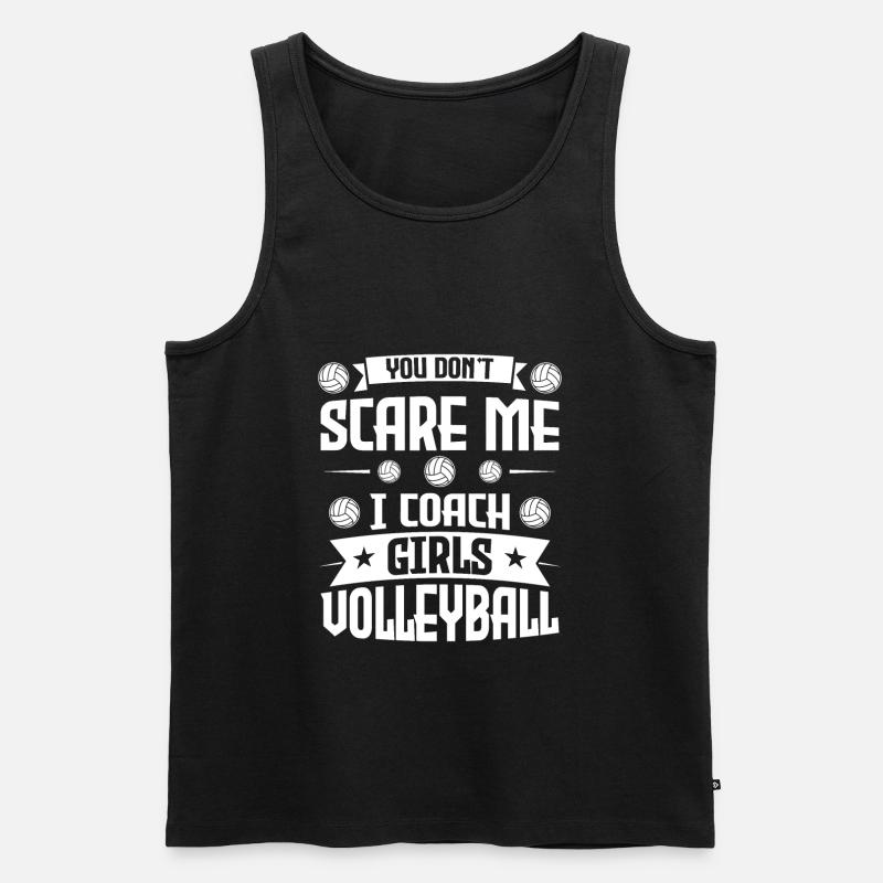 Frauen Volleyball Trainer Geschenk - Männer Premium Bio Tank Top - Schwarz