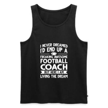 Fußballtrainer Coaching Fußballtrainer Geschenk - Männer Premium Bio Tank Top - Schwarz - Vorne - AI Model Male 178 light (178cm)