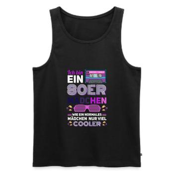 80er Mädchen 80er Jahre 1980er Jahre Geschenk - Männer Premium Bio Tank Top - Schwarz - Vorne - AI Model Male 178 light (178cm)