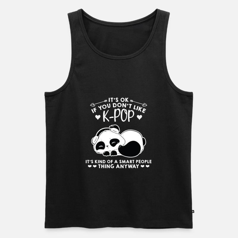 K-Pop Panda K-pop compartiments K-pop-panda-cadeau - Débardeur bio Premium Homme - noir