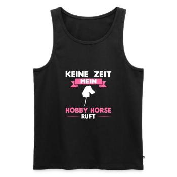 Hobby Horsing Hobby Horse Steckpferd Geschenk - Männer Premium Bio Tank Top - Schwarz - Vorne - Michal (187cm)