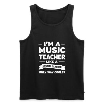 Musiklehrer Musiklehrer Musik Geschenk - Männer Premium Bio Tank Top - Schwarz - Vorne - Michal (187cm)