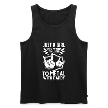 Heavy Metal Dad Heavy Metal He - Men's Premium Organic Tank Top - black - Front - Michal (187cm)