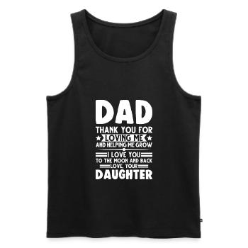 Papa Tochter Vater Tochter Geschenk - Männer Premium Bio Tank Top - Schwarz - Vorne - Michal (187cm)