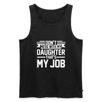 Tochter & Papa Tochter Vater Geschenk - Männer Premium Bio Tank Top - Schwarz - Vorne - Michal (187cm)