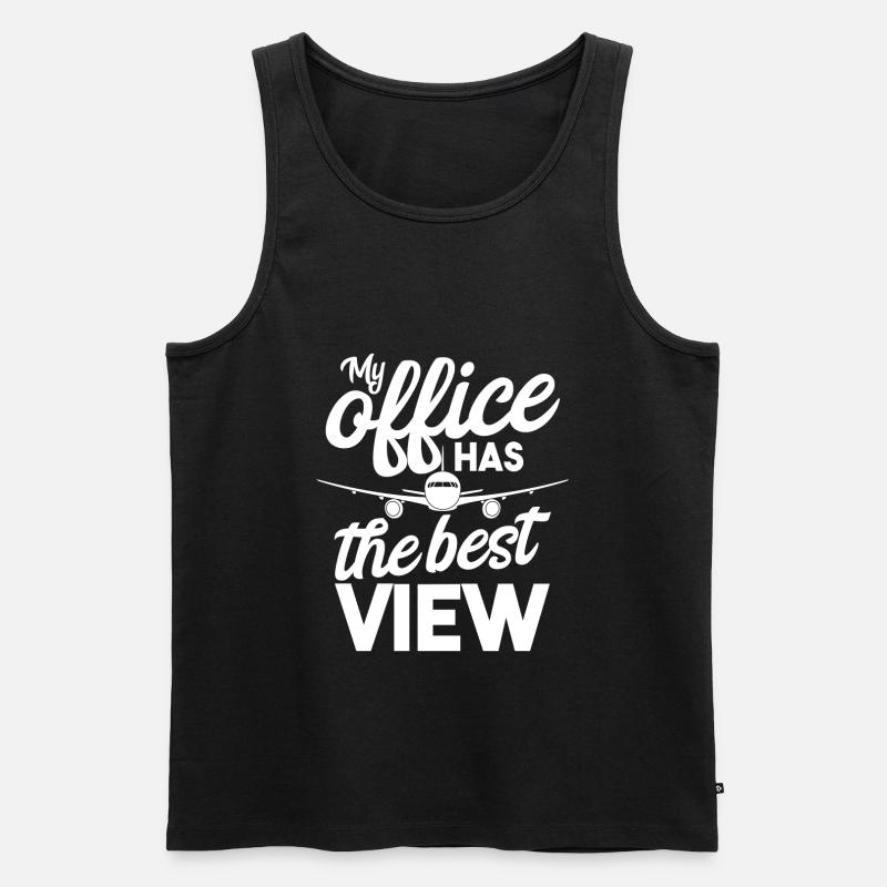 Pilot Piloten Flugzeug Geschenk - Männer Premium Bio Tank Top - Schwarz