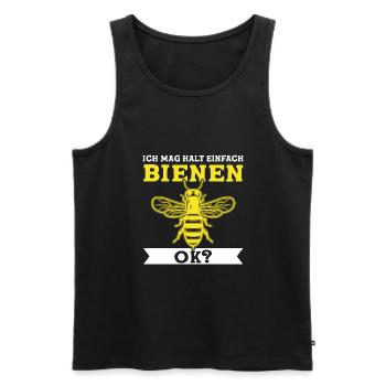 Bienen Biene Imker - Männer Premium Bio Tank Top - Schwarz - Vorne - Michal (187cm)