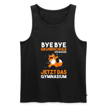 Gymnasium Schulanfang 5.Klasse Geschenk - Männer Premium Bio Tank Top - Schwarz - Vorne - Michal (187cm)