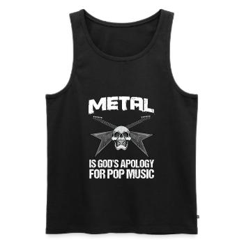 Metal Music Metal ist Gottes - Männer Premium Bio Tank Top - Schwarz - Vorne - Michal (187cm)