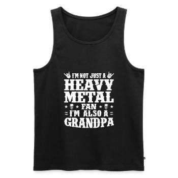 Heavy Metal Opa Opa Heavy Metal Fan Geschenk - Männer Premium Bio Tank Top - Schwarz - Vorne - Michal (187cm)