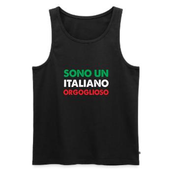 Italienisch Italienische Flagge Geschenk - Männer Premium Bio Tank Top - Schwarz - Vorne - AI Model Male 178 light (178cm)