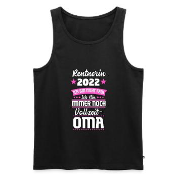 Rentnerin 2022 Vollzeit Oma Ruhestand - Männer Premium Bio Tank Top - Schwarz - Vorne - Michal (187cm)