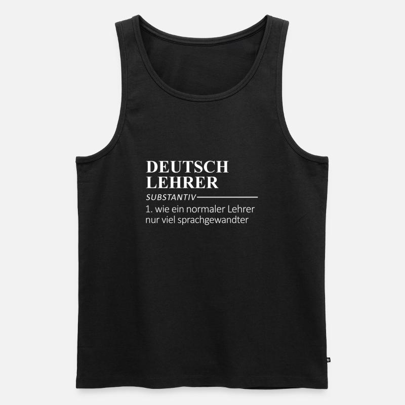 Deutsch Lehrer Lehrer Definition Geschenk - Männer Premium Bio Tank Top - Schwarz