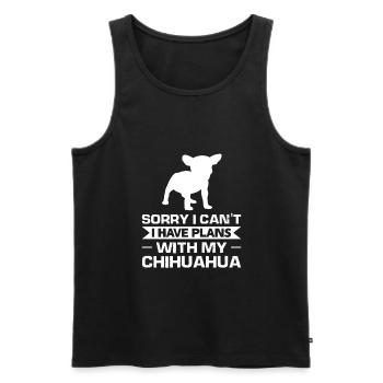 Chihuahua Chihuahua Geschenk - Männer Premium Bio Tank Top - Schwarz - Vorne - Michal (187cm)