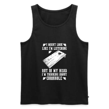 Cornhole Cornhole Geschenk - Männer Premium Bio Tank Top - Schwarz - Vorne - AI Model Male 178 light (178cm)