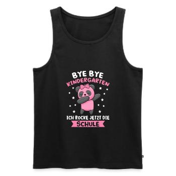 Schulanfang Schulkind Schulanfänger Geschenk - Männer Premium Bio Tank Top - Schwarz - Vorne - Michal (187cm)
