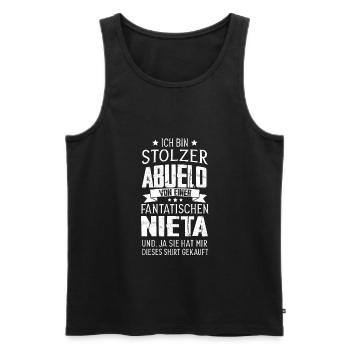 Abuelo Enkelin Opa Geschenk - Männer Premium Bio Tank Top - Schwarz - Vorne - Michal (187cm)