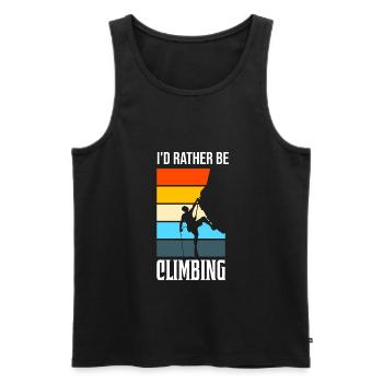 Climbing Climbing Cadeau - Débardeur bio Premium Homme - noir - Devant - AI Model Male 178 light (178cm)