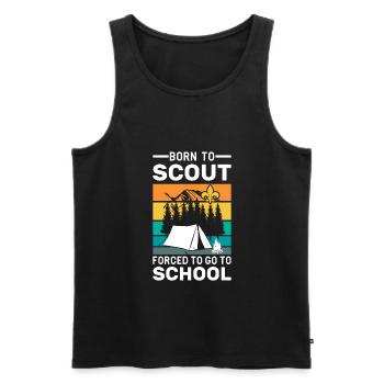 Scouting Scouts Gift - Men's Premium Organic Tank Top - black - Front - AI Model Male 178 light (178cm)