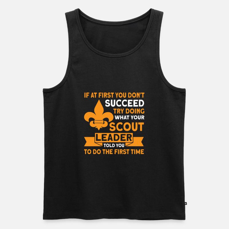 Pfadfinderführer Scout Coach Geschenk - Männer Premium Bio Tank Top - Schwarz