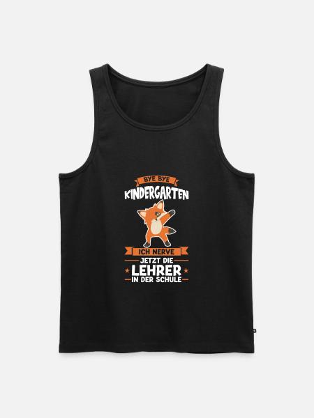 Schulkind Fuchs Einschulung Geschenk - Männer Premium Bio Tank Top - Schwarz