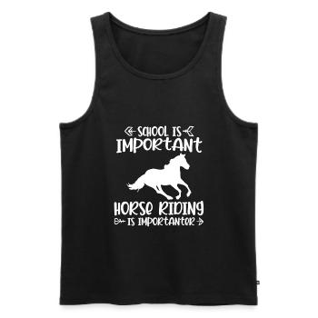 L’équitation & l’école de l’école cadeau - Débardeur bio Premium Homme - noir - Devant - Michal (187cm)