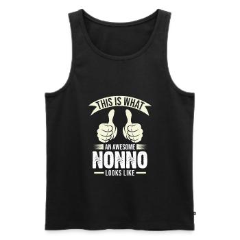 Grand-père Nonno Grand-père Nonno cadeau - Débardeur bio Premium Homme - noir - Devant - Michal (187cm)