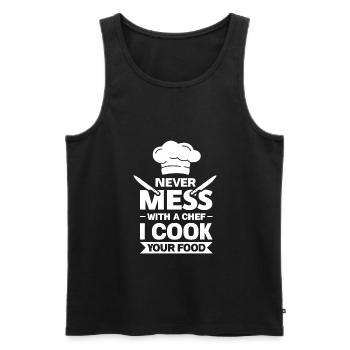 Koch Koch Essen Geschenk - Männer Premium Bio Tank Top - Schwarz - Vorne - AI Model Male 178 light (178cm)