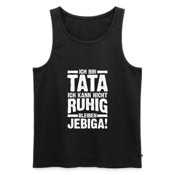 Tata Kroatien Papa Kroatisch Jebiga Geschenk - Männer Premium Bio Tank Top - Schwarz - Vorne - AI Model Male 178 light (178cm)