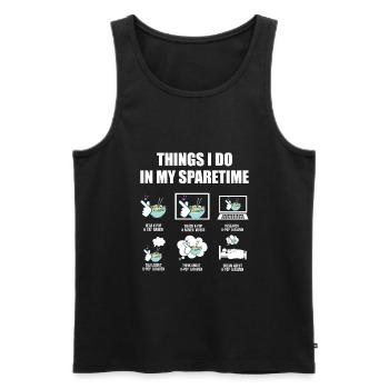 K-Pop & Ramen K-Pop Koreanisches Geschenk - Männer Premium Bio Tank Top - Schwarz - Vorne - Michal (187cm)