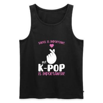 K-Pop K-Pop Korean Gift - Men's Premium Organic Tank Top - black - Front - AI Model Male 178 light (178cm)