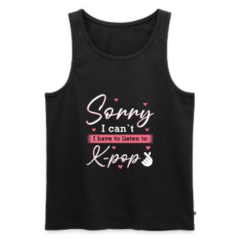 K-Pop K-Pop cadeau - Débardeur bio Premium Homme - noir - Devant - AI Model Male 178 light (178cm)