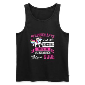 Pflegekraft Pflegekräfte Pflegerin Geschenk - Männer Premium Bio Tank Top - Schwarz - Vorne - Michal (187cm)