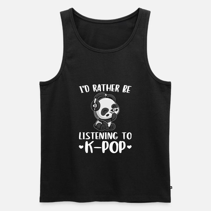 K-Pop Panda K-Pop Geschenk - Männer Premium Bio Tank Top - Schwarz