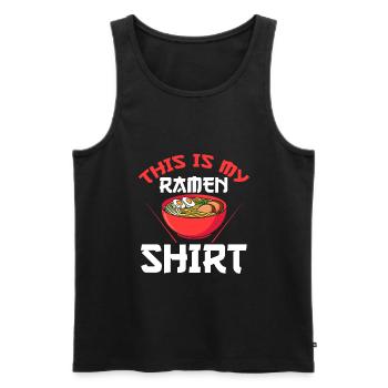 Ramen Ramen Merchandise Cadeau japonais - Débardeur bio Premium Homme - noir - Devant - Michal (187cm)