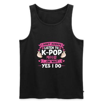 K-Pop K-Pop Cadeau coréen - Débardeur bio Premium Homme - noir - Devant - AI Model Male 178 light (178cm)