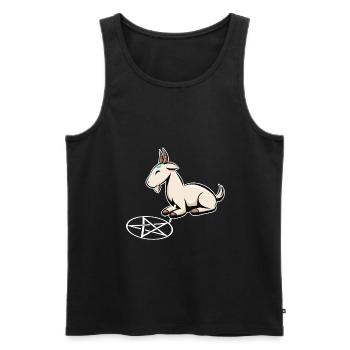 Goat Pentagram Goth Goat Goth Gift - Men's Premium Organic Tank Top - black - Front - Michal (187cm)