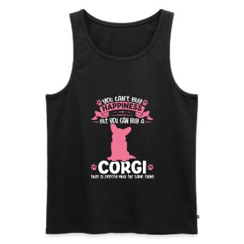 Corgi Corgi Hund Geschenk - Männer Premium Bio Tank Top - Schwarz - Vorne - Michal (187cm)