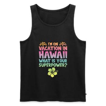 Hawaï Cadeau - Débardeur bio Premium Homme - noir - Devant - Michal (187cm)