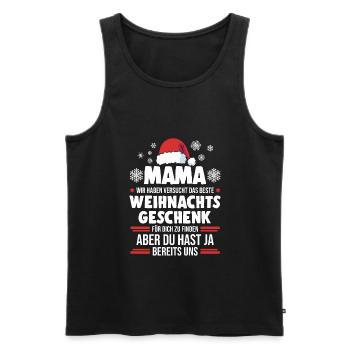 Mutter Mama Weihnachten Geschenk - Männer Premium Bio Tank Top - Schwarz - Vorne - Michal (187cm)