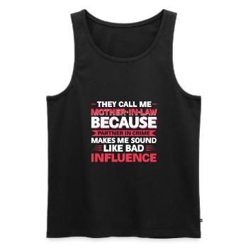 Schwiegermutter Schwiegermutter Familie Geschenk - Männer Premium Bio Tank Top - Schwarz - Vorne - Michal (187cm)