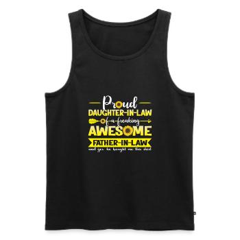 Daughter-in-law Father-in-law Daughter-in-law - Men's Premium Organic Tank Top - black - Front - AI Model Male 178 light (178cm)