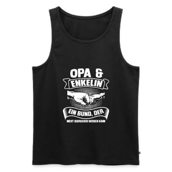 Opa Enkelkind Enkel Geschenk - Männer Premium Bio Tank Top - Schwarz - Vorne - Michal (187cm)