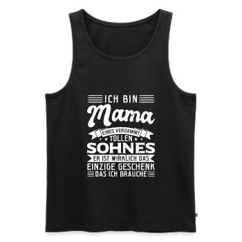 Mama Sohn Mama Geschenk - Männer Premium Bio Tank Top - Schwarz - Vorne - AI Model Male 178 light (178cm)