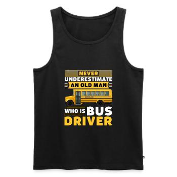 Driver Bus Driver Buses Gift - Men's Premium Organic Tank Top - black - Front - AI Model Male 178 light (178cm)