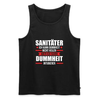 Sanitäter Rettungssanitäter Geschenk - Männer Premium Bio Tank Top - Schwarz - Vorne - AI Model Male 178 light (178cm)