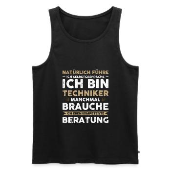 Techniker Ingenieur Technik Geschenk - Männer Premium Bio Tank Top - Schwarz - Vorne - Michal (187cm)